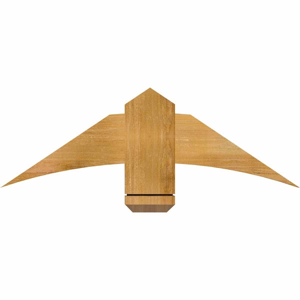 Ekena Millwork Bellingham Rough Sawn Timber Gable Bracket, Western Red Cedar, 36"W x 12"H x 2"D x 6"F, 8/12 Pitch GBW036X12X0206BEL00RWR - main